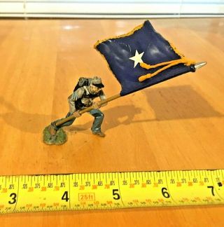 Forces Of Valor 54mm Rebel Flag Bearer Texas " Bonnie Blue " Painted Plastic