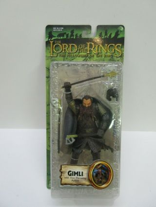 Lord Of The Rings Fellowship Of The Ring Gimli Axe Throwing Action Toy Biz 2003