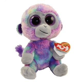 Ty 9 " Medium Zuri Colorful Monkey Beanie Boos Plush Stuffed Animal Toy Mwmt 