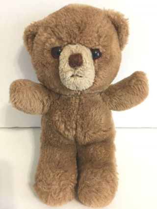 Vintage Applause Wallace Berrie Brown Teddy Bear Plush Stuffed Korea 1985