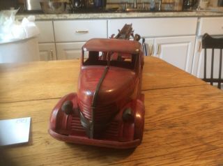 Vintage Turner Toys Large Scale Fire Truck Pressed Steel Toy Scarce 1940s