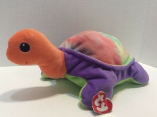 Ty Pillow Pals Snap Turtle Plush 12 " Stuffed Animal Colorful 1998