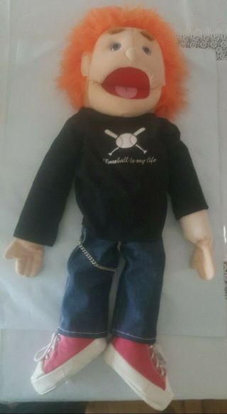 Sunny & Co Puppet Orange Fuzzy Hair Basketball Shirt Ventriloquist 30” Plush Htf
