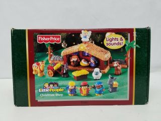 2002 Fisher Price Little People Deluxe Christmas Story Nativity S&h