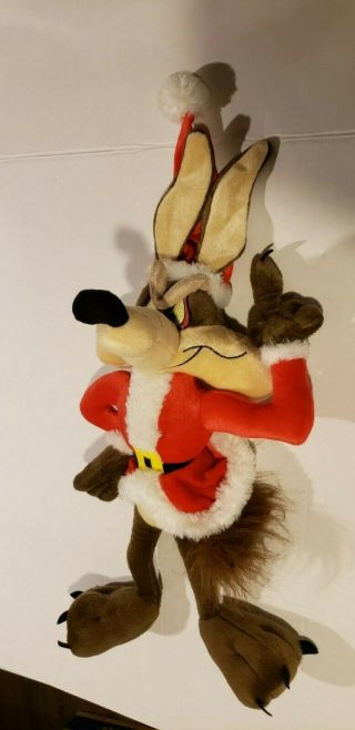 Warner Bros Looney Tunes Christmas Santa Wile E.  Coyote Plush Doll 14” - 16”