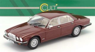 1979 - 1985 Jaguar Xj Siii Red Metallic Resin 1:18 Scale By Cult Models