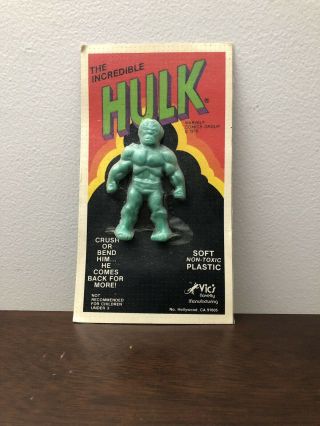 Vintage Vics Novelty 1978 Marvel Comics Group The Incredible Hulk Rubber Toy