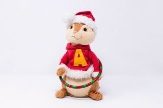 Alvin & The Chipmunks Hula Hoop Christmas Singing And Dancing Plush Toy