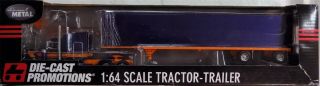 Die - Cast Promotions 1:64 Scale Tractor - Trailer Blue/orange Color 33071
