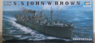 1:350 Trumpeter S.  S.  John W.  Brown Liberty Ship Plus Eduard Etch Detail Set.