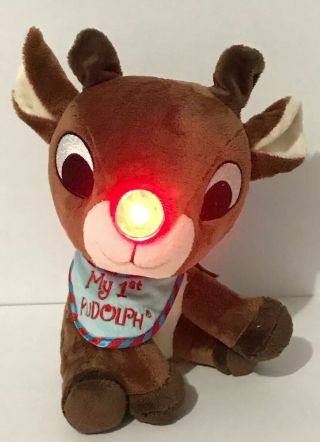 Dan Dee Dandee My First Rudolph The Red Nosed Reindeer Light Up Nose Music Plush