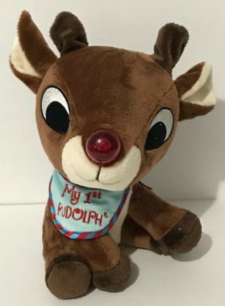 Dan Dee Dandee My First Rudolph The Red Nosed Reindeer Light Up Nose Music Plush 2