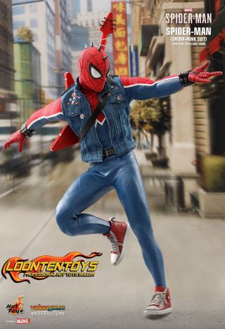 Hot Toys 1/6 VGM32 – Marvel ' s Spider - Man – Spider - Man (Spider - Punk Suit) 10