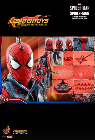 Hot Toys 1/6 VGM32 – Marvel ' s Spider - Man – Spider - Man (Spider - Punk Suit) 11