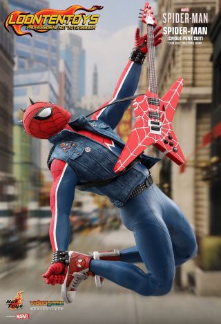 Hot Toys 1/6 VGM32 – Marvel ' s Spider - Man – Spider - Man (Spider - Punk Suit) 12