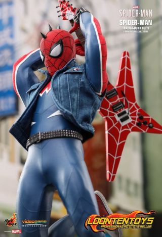 Hot Toys 1/6 VGM32 – Marvel ' s Spider - Man – Spider - Man (Spider - Punk Suit) 9