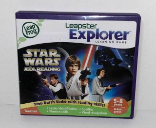Leap Frog Leapster Explorer Learning Game Star Wars Jedi Reading With Case 