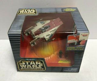 A - Wing Starfighter Star Wars 1996 Micro Machines Action Fleet With C - 3po Figure