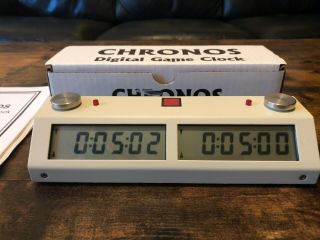 Touch Ii Chronos Clock Chess White - Chronos Chess Clock - Legendary Clock