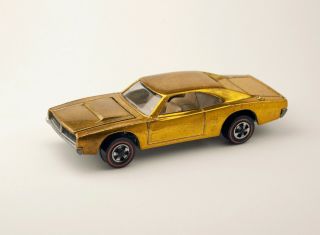 1968 Hot Wheels Redline Custom Dodge Charger in GOLD 2