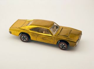 1968 Hot Wheels Redline Custom Dodge Charger in GOLD 4
