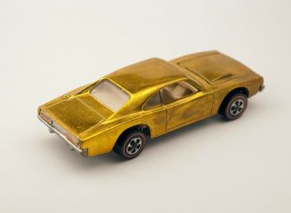 1968 Hot Wheels Redline Custom Dodge Charger in GOLD 5