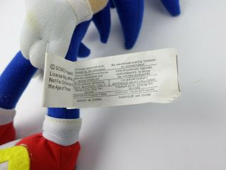 Sonic X the Hedgehog 12” With Tags Sega Plush Toy Network Plush Blue Hedgehog 6
