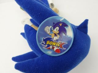Sonic X the Hedgehog 12” With Tags Sega Plush Toy Network Plush Blue Hedgehog 8