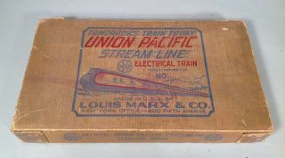 Five Piece Marx Union Pacific Streamliner Electric Train Set Box