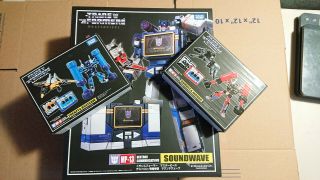 Transformers Takara Masterpiece Misb Soundwave Mp - 13 With Mp - 15 & Mp - 16