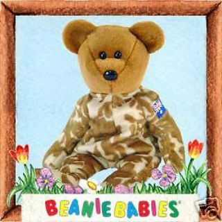 Hero Australia Ty Beanie Baby Bear Camo Beanie Babies Soldier Troops