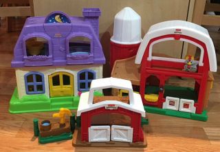 Fisher Price Little People Happy Sounds Home & Animal Sounds Farm,