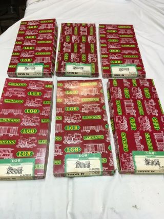 Lgb 1205 N & 1215 N Left & Right 30º Electric Track Switches In Boxes - Total 6