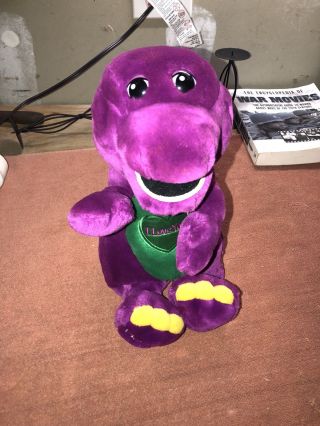 Barney " I Love You " 16 " Singing Plush Lyons Talking Stuffed Animal Dino