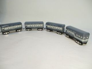 Marx Trains Nyc Century Passenger Cars Tt Gray 6 In Litho O - Gauge X1013