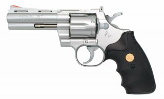 Crown Model Hop - Up Air Revolver No.  14 Colt Python 4 Inch Stainless Color Type