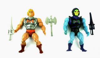 Motu 1983 Battle Damage He - Man And Skeletor Masters Of The Universe Mattel