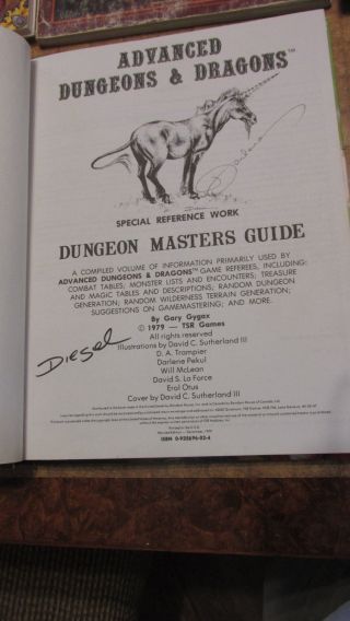 Dungeons & Dragons signed books Dungeons Master ' s Guide Deities Demigods Unearth 7
