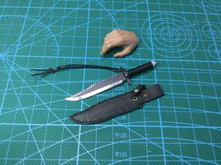 Custom Made 1/6 Scale Rambo 2 Knife & Sheath