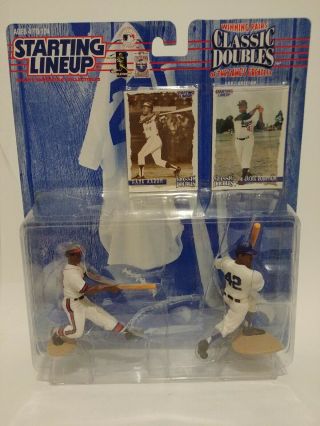 1997 Starting Lineup Classic Doubles Hank Aaron & Jackie Robinson (cc)