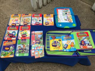 2001 Leapfrog Leappad Learning System 12 Books And Cartridges With Carrying Case