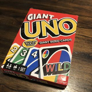 Giant Uno Card Game - 7.  4 " X 10.  1 " - Over - Sized Family Game - Cardinal Games