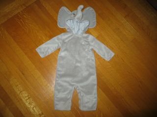 Pottery Barn Kids Boy Girl Fuzzy Baby Elephant Costume 12 - 18 Months Halloween