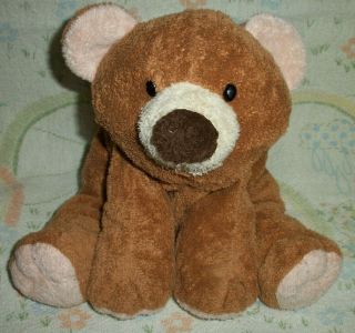 Ty Pluffies Slumbers Brown & Tan Teddy Bear Stuffed Tylux Baby Lovey 2002