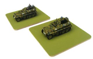 1/72 Scale German Wwii 250 Half - Track Set,  Hand Painted,  Resin