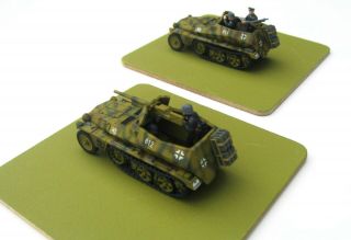 1/72 Scale German WWII 250 Half - Track Set,  Hand Painted,  Resin 4