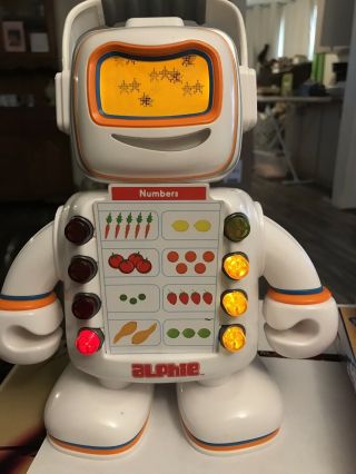 Alphie Electronic Talking Robot Learning Toy Playskool W/ 3 Cartridges & Cards