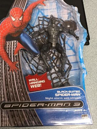 2007 Spider - Man 3.  Black Suited Spider Man.  Hasbro.