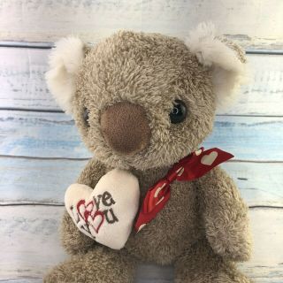 Dan Dee Soft Light Brown Love Koala Plush Stuffed Animal Heart Valentine