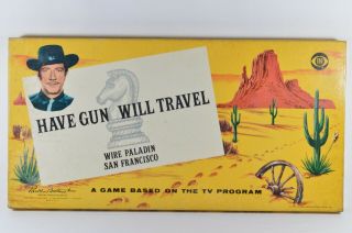 Vtg 1959 Have Gun Will Travel Cbs Tv Show Board Game Complete